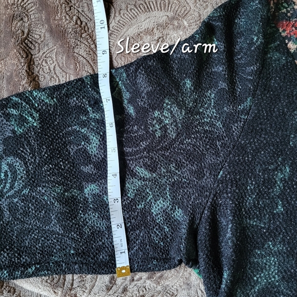 Pyramid Collection Long Sleeve Floral Abstract Boho Dress Size 1X - Picture 8 of 14